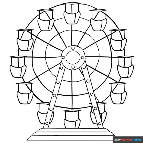 Ferris Wheel Coloring Page Easy Drawing Guides Ferris Wheel Coloring Page - Ferris Wheel Coloring Page