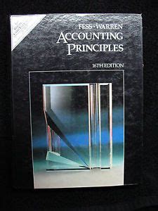 Read Online Fess Warren Principles Of Accounting 16Th Edition 