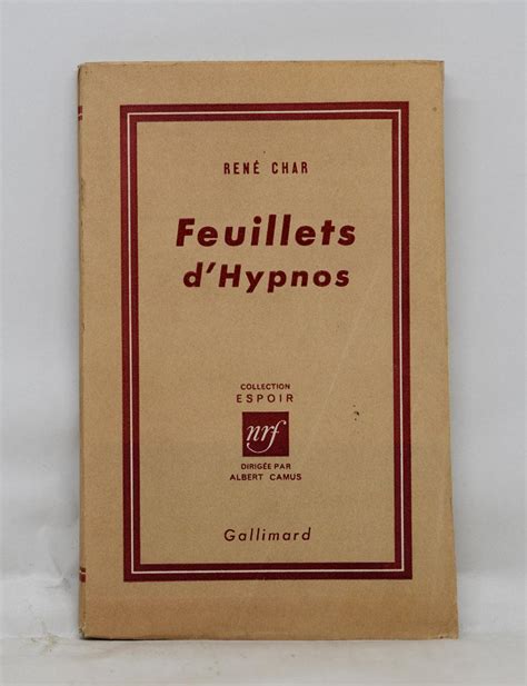 feuillets d hypnos