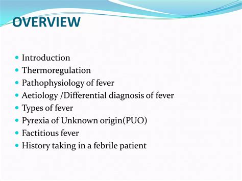 Fever History Taking