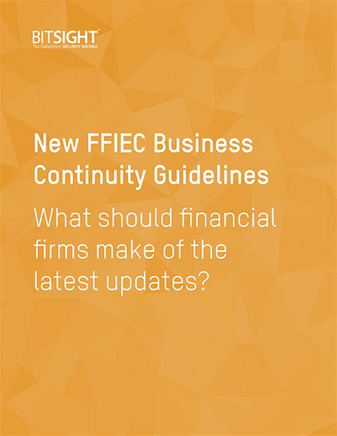 Download Ffiec Business Continuity Guidelines 
