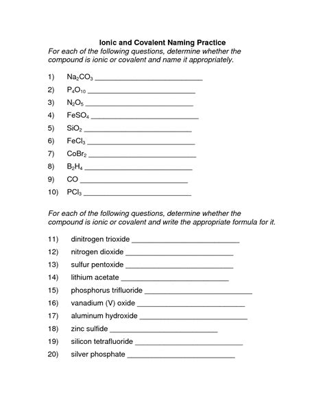 Ffklj Myuniqueprint De Compound Naming Worksheet Answers - Compound Naming Worksheet Answers