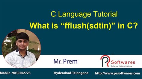 fflush(stdin) in c programming C Tutorial for beginner Prsoftwares