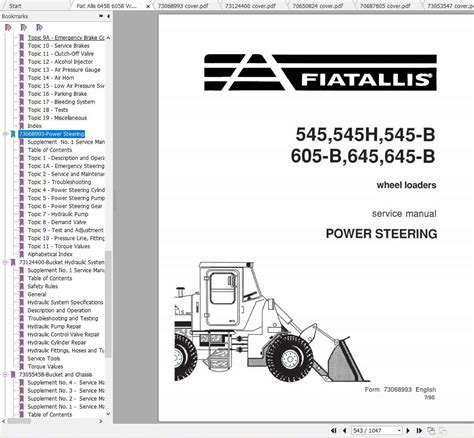 Download Fiat Allis 645B Wheel Loader Service Manuals 