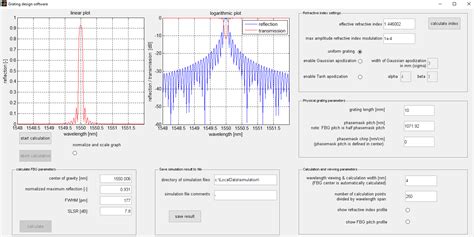 Fiber Bragg Grating Simulation Software