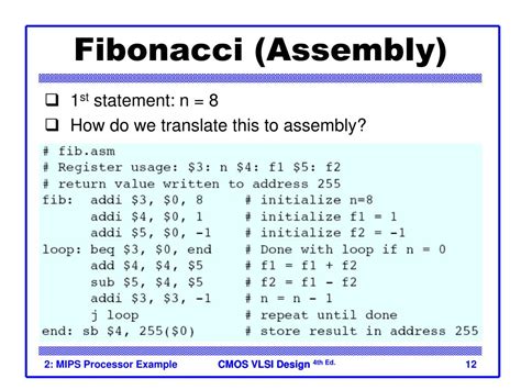 Fibonacci Sequence Assembly Code