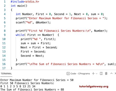 Fibonacci Series Program In C Using Recursion