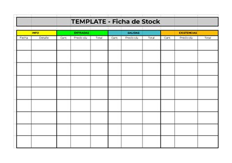 Ficha De Stock
