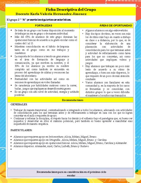 Ficha Descriptiva Grupal