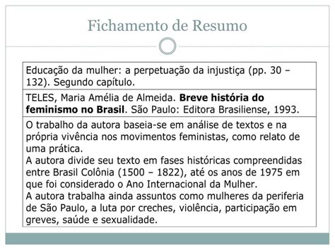 Fichamento De Resumo
