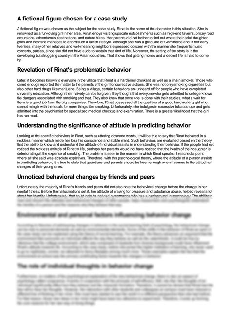 Fictional Character Case Study Examples