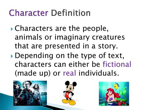 fictional character meaning and definition
