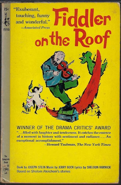 Fiddler On The Roof Book By Joseph Stein