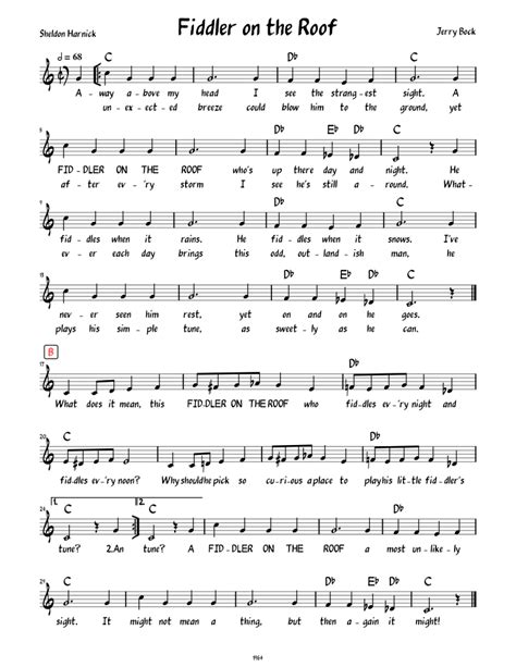 Fiddler On The Roof Lyrics