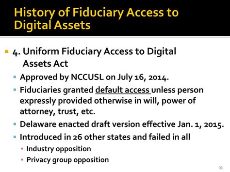 fiduciary access to digital assets act