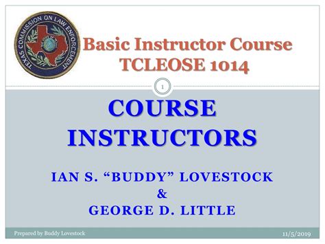 Field Training Instructor Course Tcleose Texas