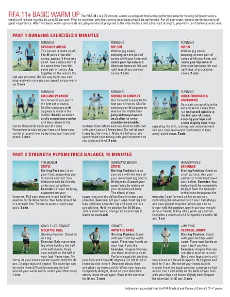 Fifa Training Warm Up Exercises 1 2 3
