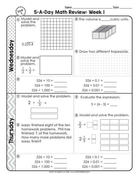 Fifth Grade Fall Review Packet Week 1 Education 5th Grade Reading Packet - 5th Grade Reading Packet