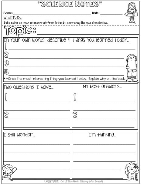 Fifth Grade Note Taking Worksheets Have Fun Teaching 7th Grade Note Taking Worksheet - 7th Grade Note Taking Worksheet