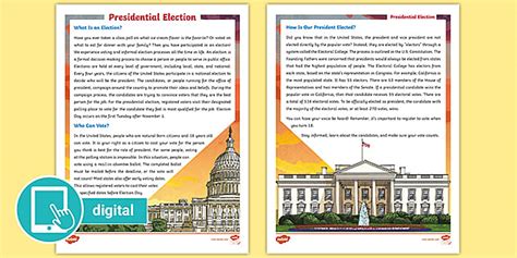 Fifth Grade Presidential Election Reading Comprehension Activity Twinkl Election Day Fifth Grade Worksheet - Election Day Fifth Grade Worksheet