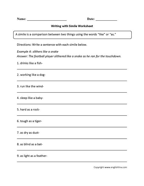 Figurative Language 7th Grade Ela Worksheets And Answer Figurative Language Activities 7th Grade - Figurative Language Activities 7th Grade
