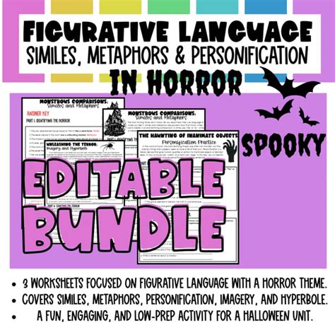 figurative language in a horror story