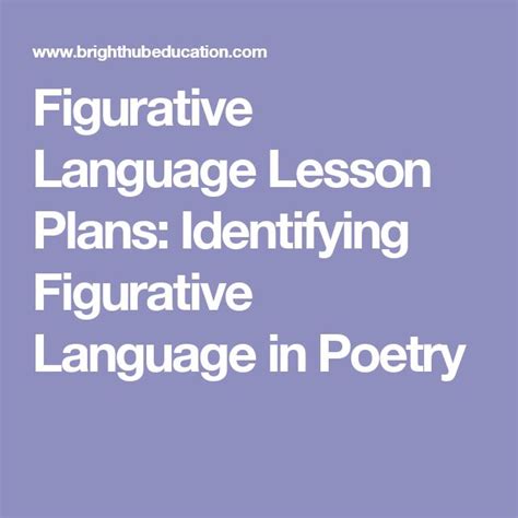 Figurative Language In Poetry Lesson Plan Poem With Figurative Language 4th Grade - Poem With Figurative Language 4th Grade