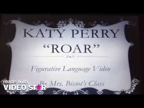 Read Figurative Language Song Roar Katy Perry 