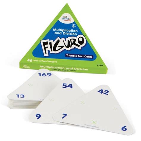 Figuro Fact Family Triangle Cards Multiplication Division Hand2mind Fact Family Triangles Multiplication - Fact Family Triangles Multiplication
