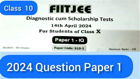 Full Download Fiitjee Evt Question Paper On 6Th April2014 