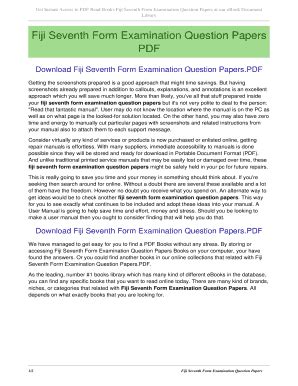 Full Download Fiji Seventh Form Examination Question Papers 