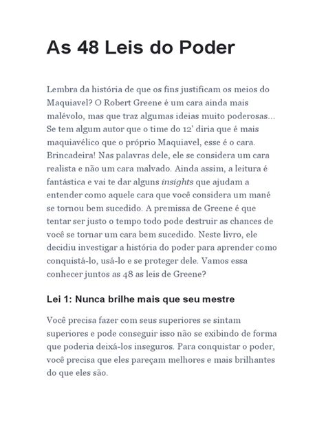 Filetype Pdf 48 Leis Do Poder