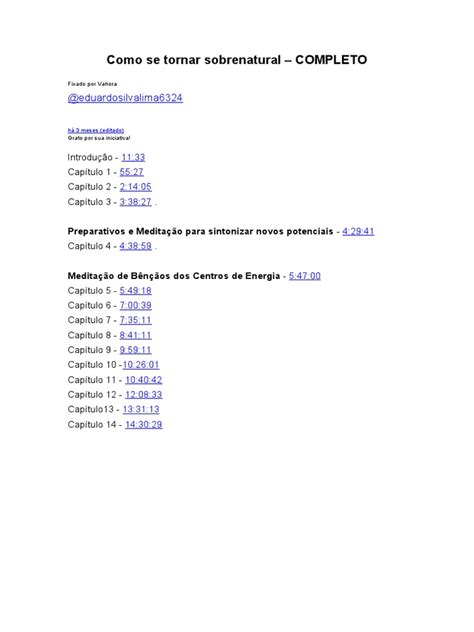 Filetypepdf Como Se Tornar Sobrenatural