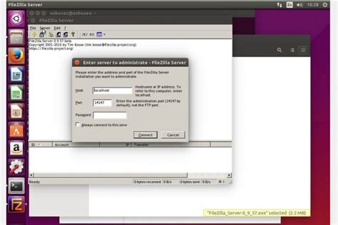 filezilla server linux install