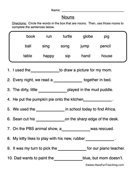  Fill In The Blank Printables - Fill In The Blank Printables