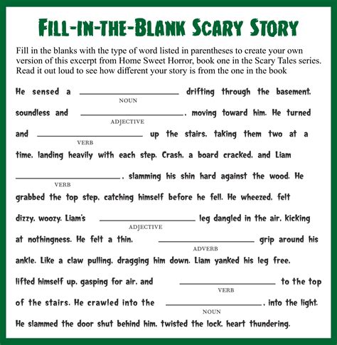 Fill In The Blank Stories Activity Village Printable Fill In The Blanks Stories - Printable Fill In The Blanks Stories