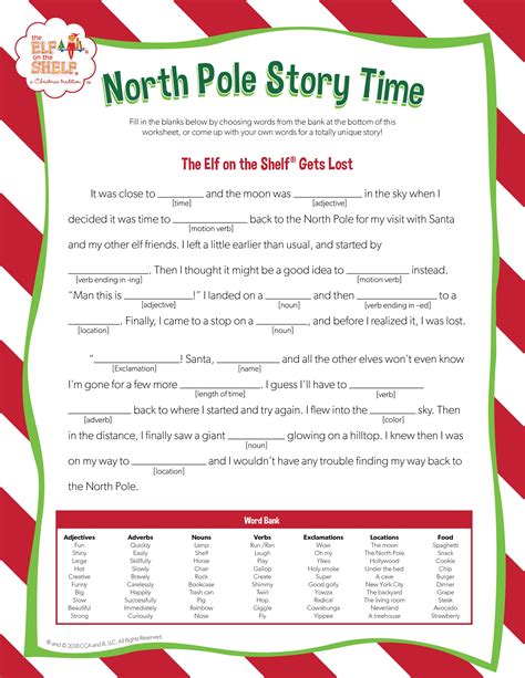 Fill In The Blank Stories Elf Super Easy Printable Fill In The Blanks Stories - Printable Fill In The Blanks Stories