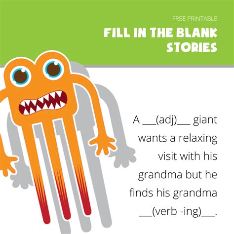 Fill In The Blank Stories Giant Super Easy Printable Fill In The Blanks Stories - Printable Fill In The Blanks Stories