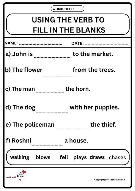 Fill In The Blanks With Verbs   Verbs Fill In The Blanks Worksheet Have Fun - Fill In The Blanks With Verbs