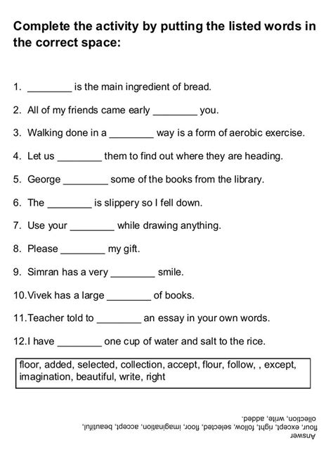 Fill In The Correct Words Exercise Grammarbank Fill In The Missing Words Exercises - Fill In The Missing Words Exercises