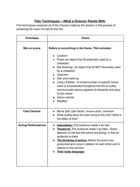 Film Techniques Pdf