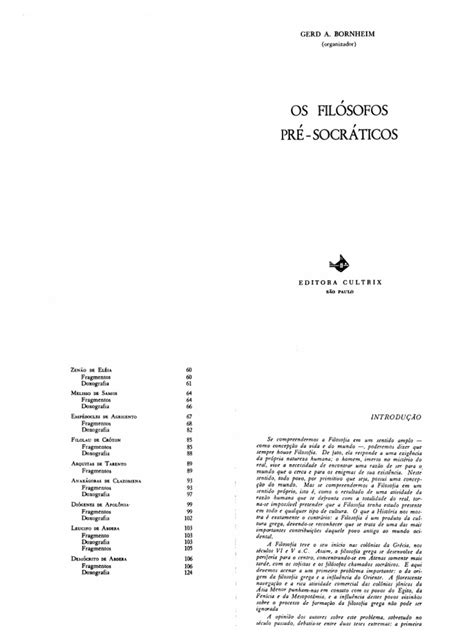 Filósofos Pré Socráticos