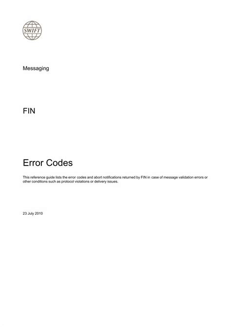 Read Fin Error Codes 