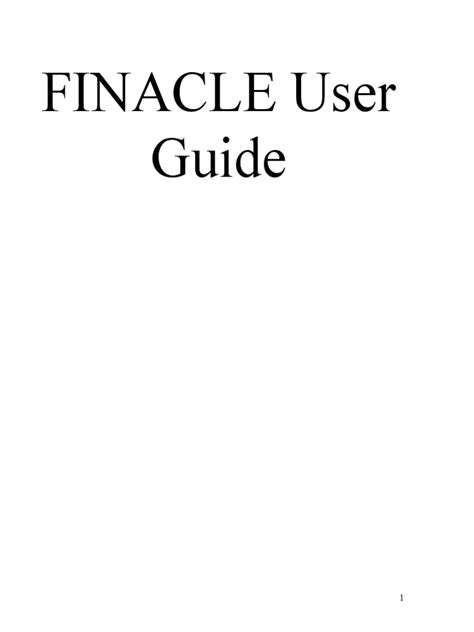Read Online Finacle User Guide 