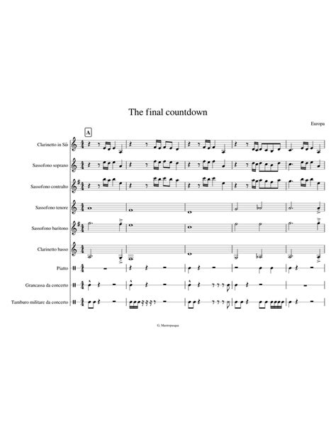Final Countdown B Flat Clarinet