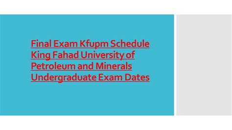 Final Exam Kfupm