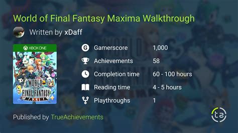 Final Fantasy Maxima Walkthrough