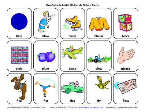 Final L Blends Picture Cards Lessonpix L Blend Words With Pictures - L Blend Words With Pictures