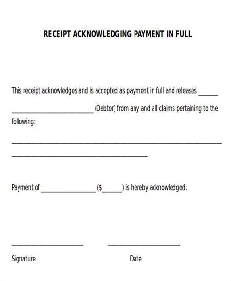 Final Payment Receipt