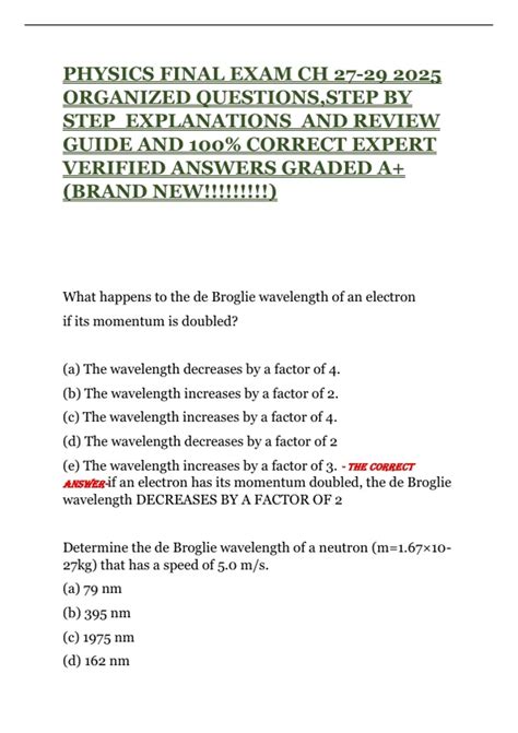Final Physics Review Answers